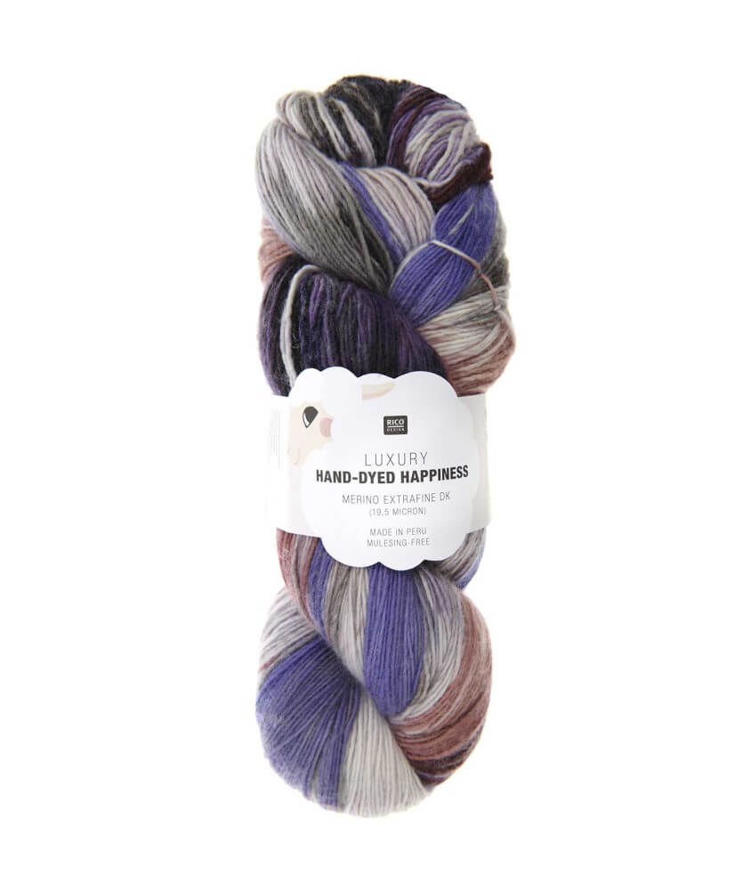 Pelote de laine Luxury HAND-DYED HAPPINESS DK - 100GR - Rico Design