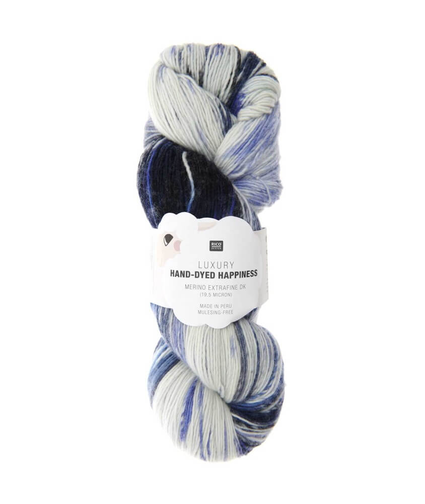 Pelote de laine Luxury HAND-DYED HAPPINESS DK - 100GR - Rico Design