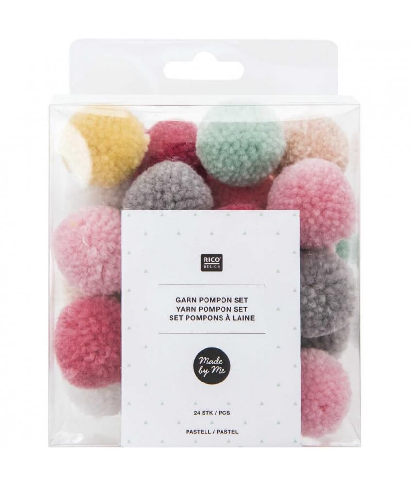 Set POMPONS MIXTE PASTEL - Rico Design Set POMPONS MIXTE PASTEL - Rico Design