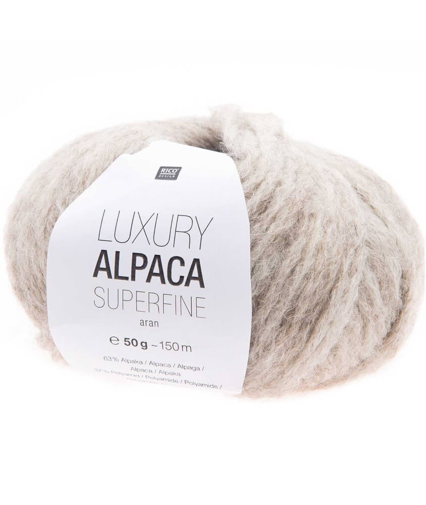 Fil de laine à tricoter LUXURY ALPACA Superfine Aran - Rico Design