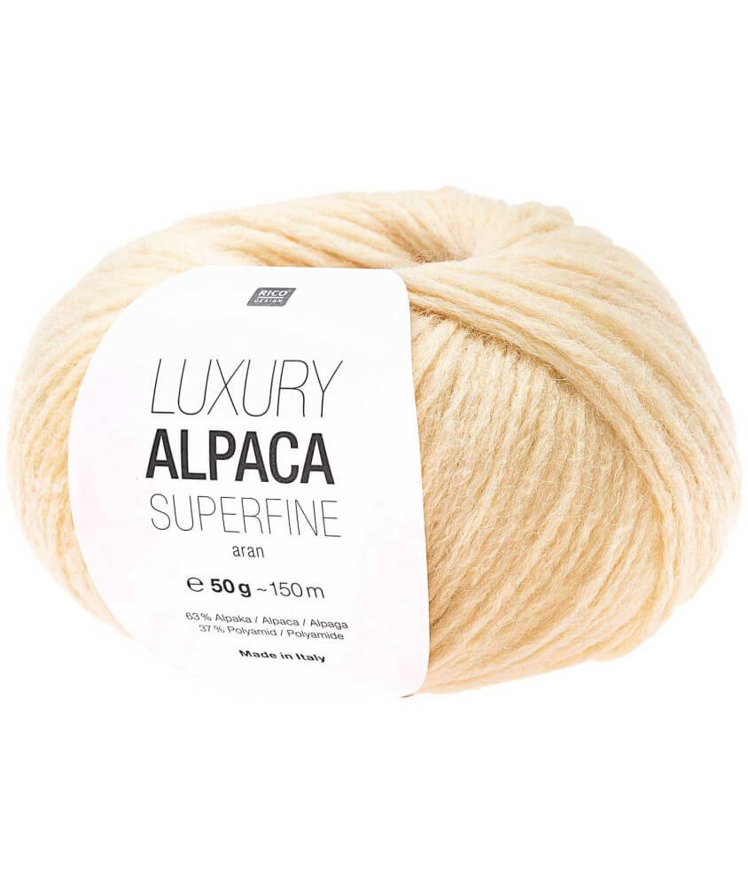 Fil de laine à tricoter LUXURY ALPACA Superfine Aran - Rico Design