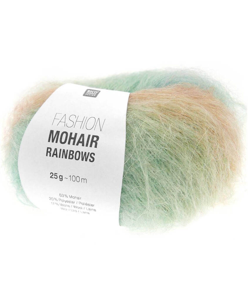 Pelote de laine et mohair FASHION MOHAIR RAINBOWS - 25GR - Rico Design