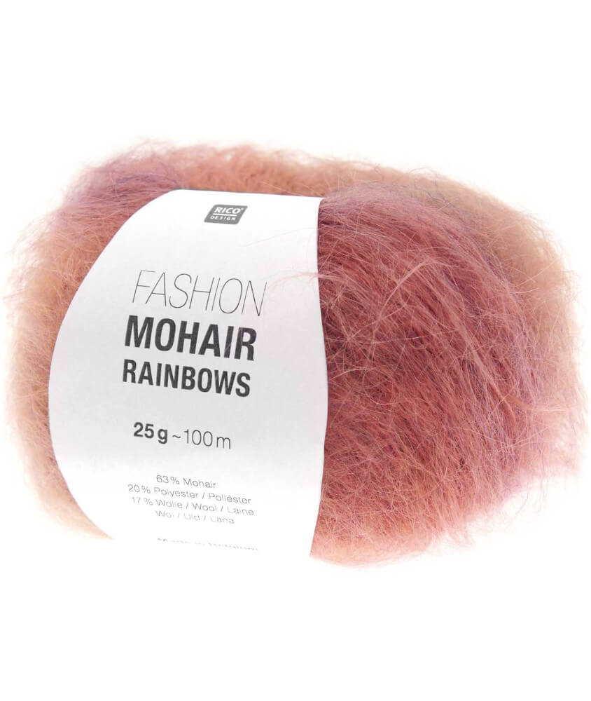 Pelote de laine et mohair FASHION MOHAIR RAINBOWS - 25GR - Rico Design