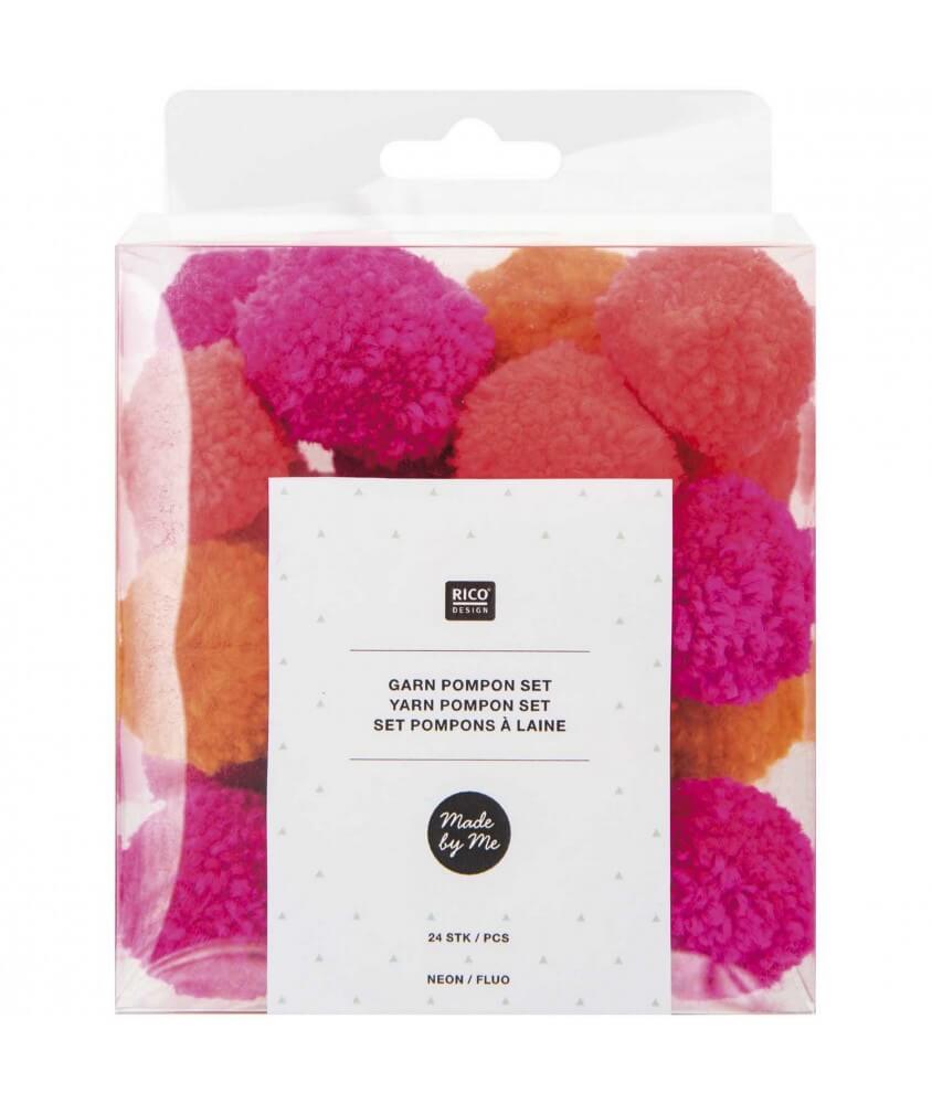  Set POMPONS MIXTE FLUO - Rico Design 