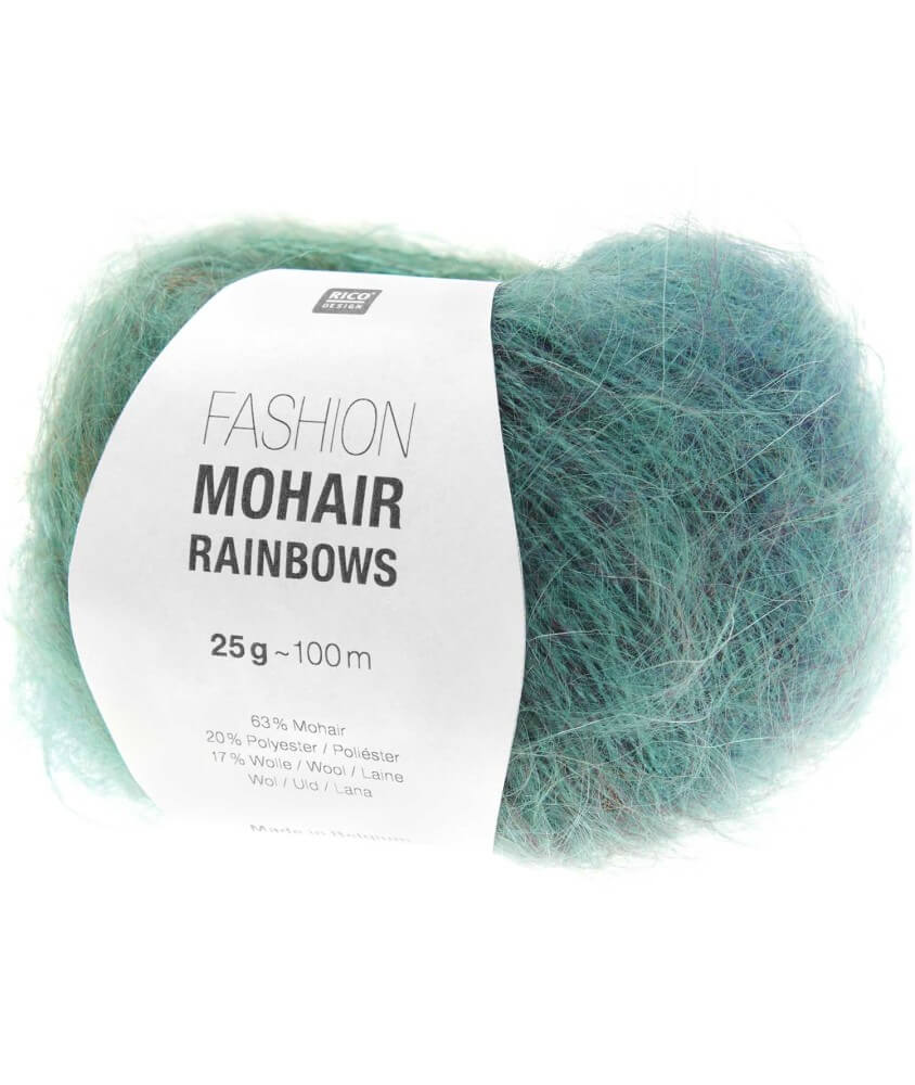 Pelote de laine et mohair FASHION MOHAIR RAINBOWS - 25GR - Rico Design