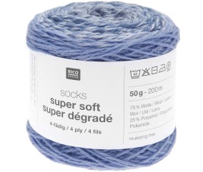 Laine à chaussette Socks Super Soft Super Dégradé 4 fils - Rico Design