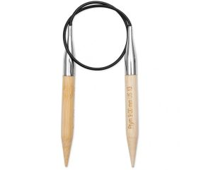 Aiguilles à tricoter circulaires fixe 40cm en bambou N°2,5 à 10 - Prym