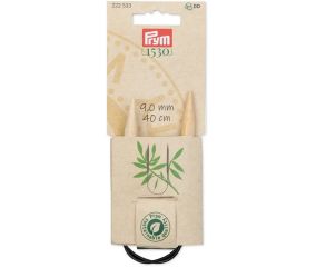 Aiguilles à tricoter circulaires fixe 40cm en bambou N°2,5 à 10 - Prym