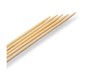 Aiguilles à tricoter doubles pointes 15cm en bambou N°2,5 à 4 - Prym