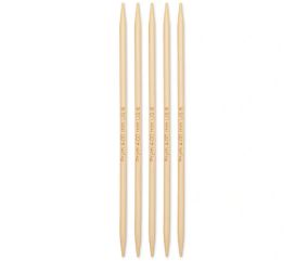Aiguilles à tricoter doubles pointes 15cm en bambou N°2,5 à 4 - Prym