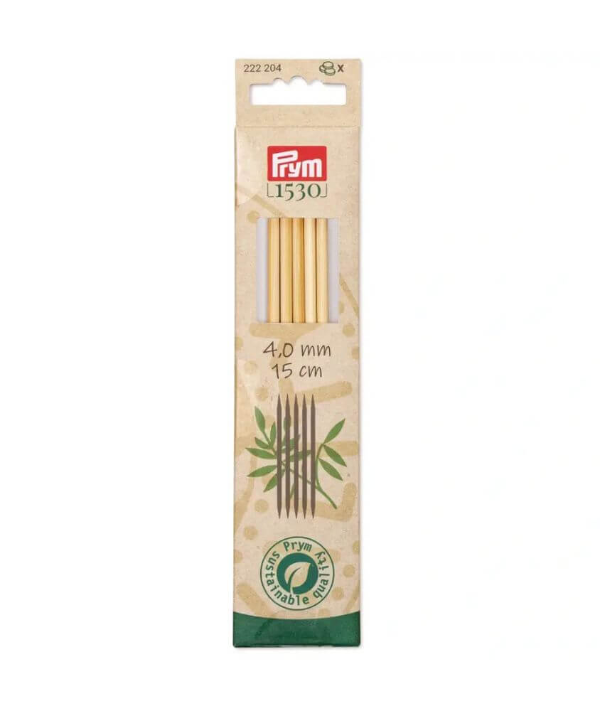 Aiguilles à tricoter doubles pointes 15cm en bambou N°2,5 à 4 - Prym