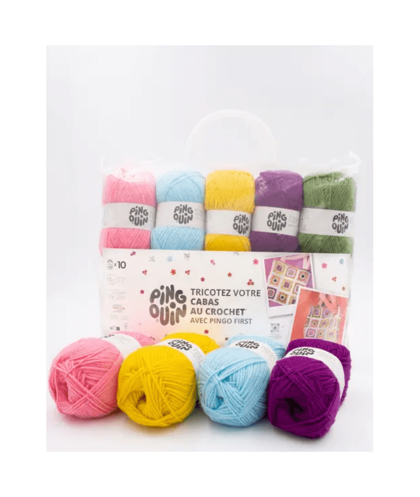 Tricotez votre cabas au crochet avec PINGO FIRST PRINTEMPS - Pingouin