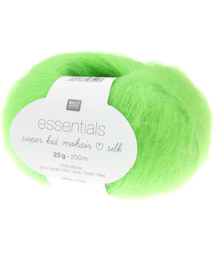 Fil à Tricoter ESSENTIALS SUPER KID MOHAIR LOVES SILK: Luxe, Douceur et Créativité - 25gr - Rico Design