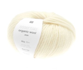 Pelote de laine à tricoter Essentials Organic Wool Aran - Rico Design