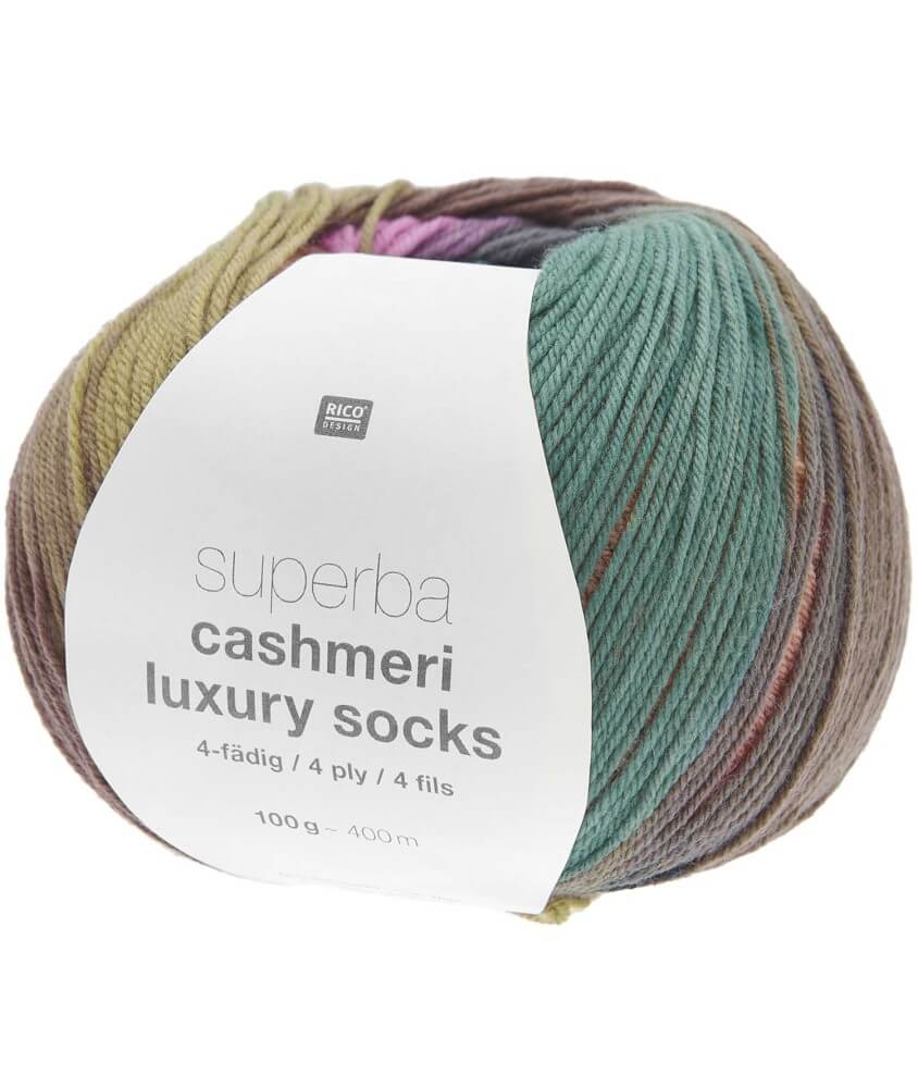 Pelote de laine à chaussettes Superba Cashmeri Luxury Socks 4 fils - 100gr - Rico Design