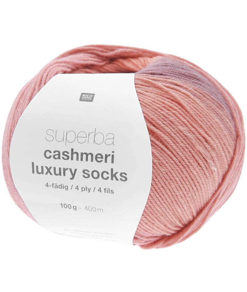 Pelote de laine à chaussettes Superba Cashmeri Luxury Socks 4 fils - 100gr - Rico Design