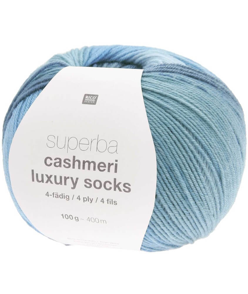 Pelote de laine à chaussettes Superba Cashmeri Luxury Socks 4 fils - 100gr - Rico Design