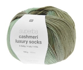 Pelote de laine à chaussettes Superba Cashmeri Luxury Socks 4 fils - 100gr - Rico Design