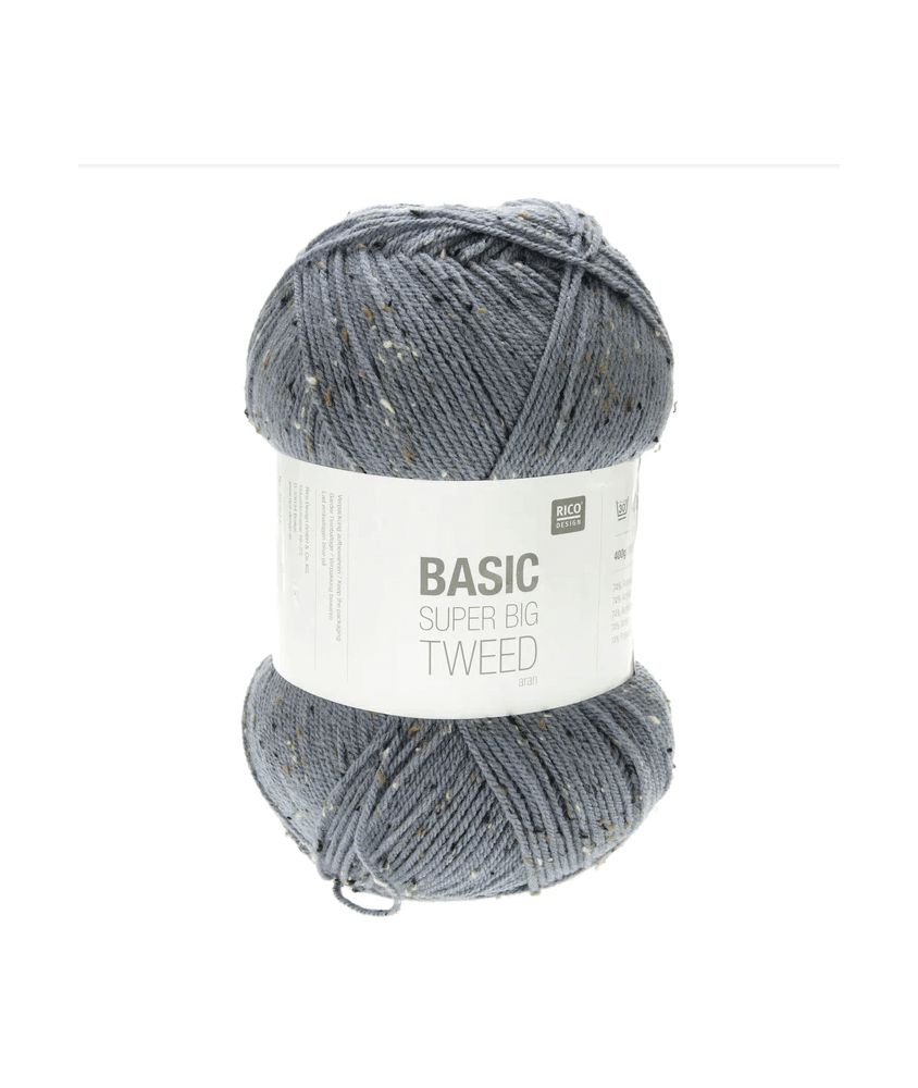 Laine à tricoter BASIC SUPER BIG TWEED ARAN - 400GR ! - RICO