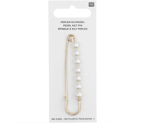 Épingle à Kilt avec Perles 76 x 18mm : Élégance Traditionnelle Revisitée - Rico Design