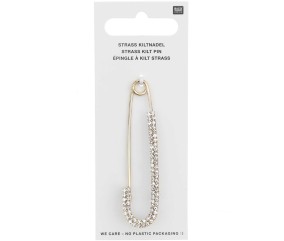 Épingle à Kilt avec Strass 70 x 18mm : Élégance Traditionnelle Revisitée - Rico Design