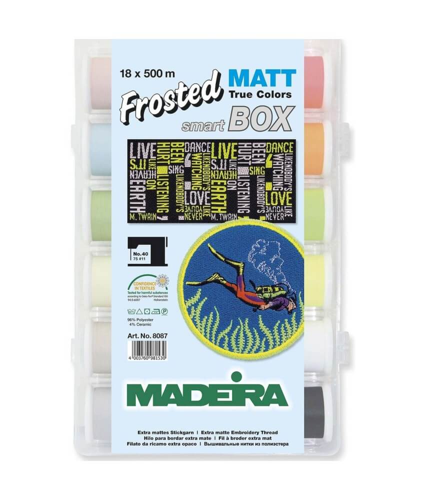 La Valise de 18 Fils à Broder de 500 mètres SmartBox Frosted Matt Madeira: L'Éclat du Mat Absolu