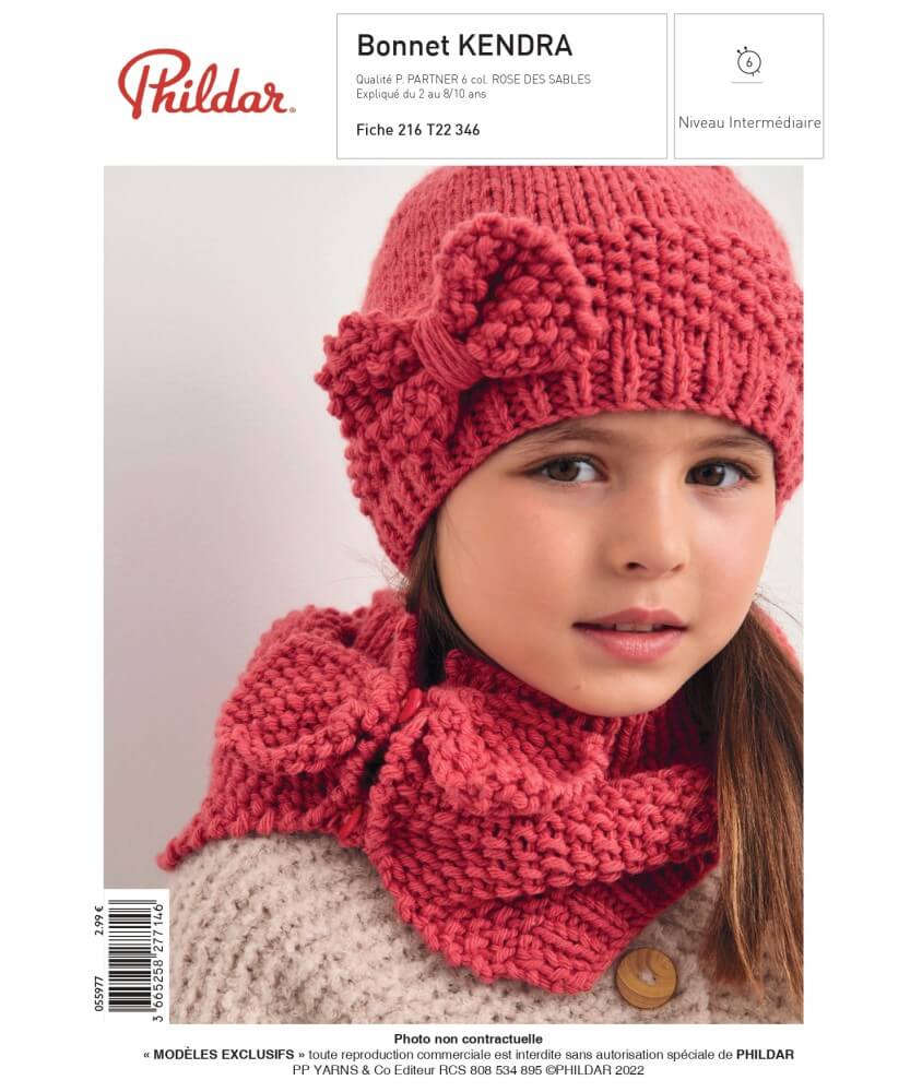 MODÈLE BONNET FILLE KENDRA Modèles Enfant • Phildar • Happywool