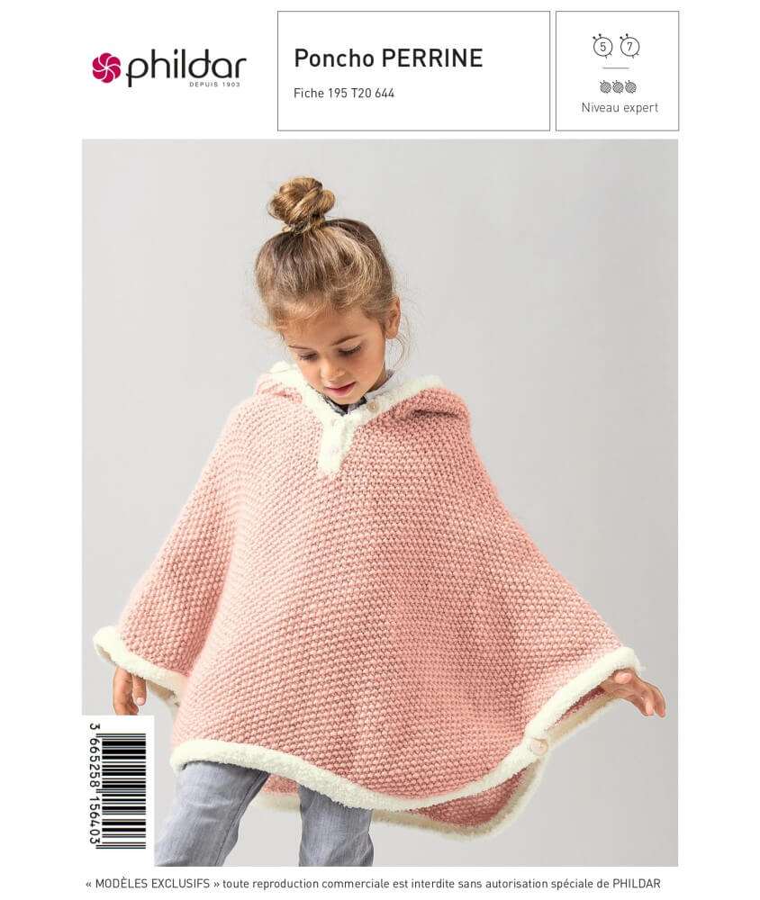 E-MODELE ENFANT - PONCHO PERRINE - PHILDAR