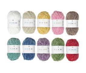 Kit de 10 Pelotes de Fil Chenille Ricorumi Nilli Nilli Rainbow - Rico Design