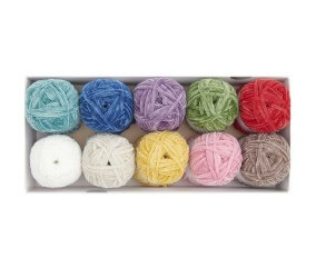 Kit de 10 Pelotes de Fil Chenille Ricorumi Nilli Nilli Rainbow - Rico Design