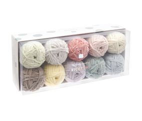 Kit de 10 Pelotes de Fil Chenille Ricorumi Nilli Nilli Pastel - Rico Design