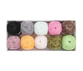 Kit de 10 Pelotes de Fil Chenille Ricorumi Nilli Nilli Fashion - Rico Design