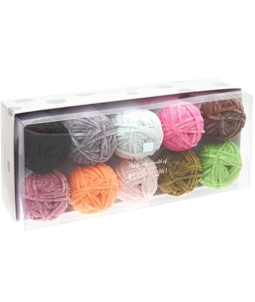 Kit de 10 Pelotes de Fil Chenille Ricorumi Nilli Nilli Fashion - Rico Design