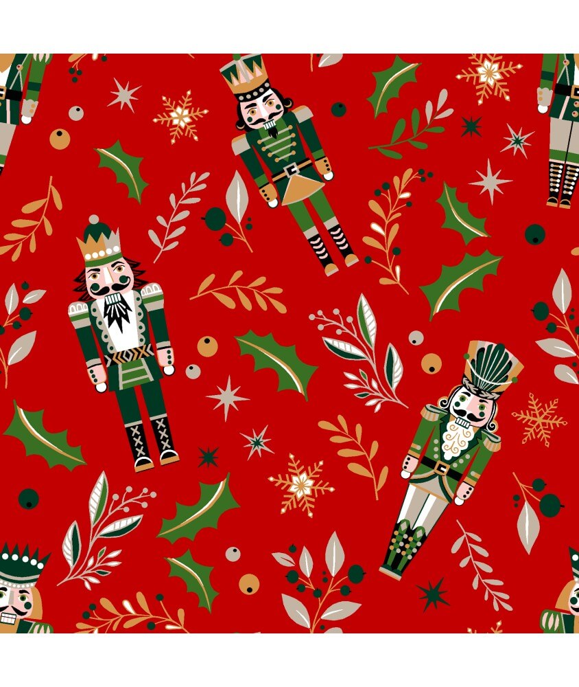 Tissu Noël coton casse noisette - motif et coloris