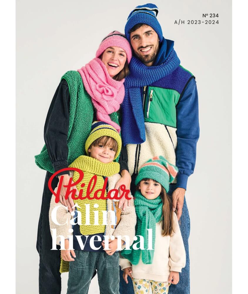 Catalogue Famille Automne/Hiver 2023-2024 n°234 de Phildar - Câlin hivernal - Chaleur et Style pour Toute la Famille