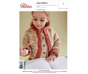 E MODELE FILLE GILET PERLE PHILDAR