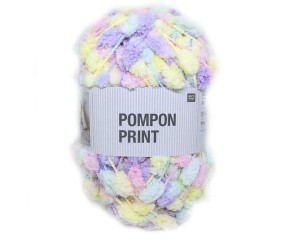 Pelote à pompons CREATIVE POMPON PRINT 200 GR - Rico Design