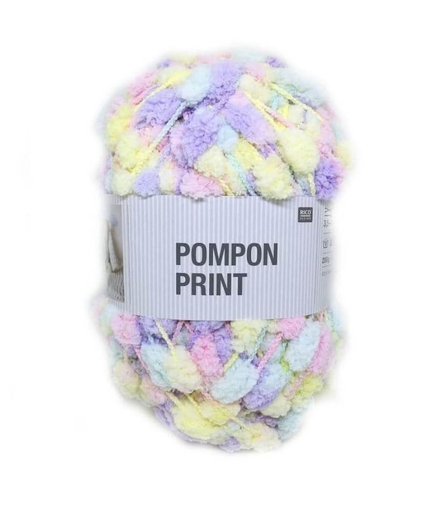 Pelote à pompons CREATIVE POMPON PRINT 200 GR - Rico Design