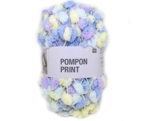Pelote à pompons CREATIVE POMPON PRINT 200 GR - Rico Design