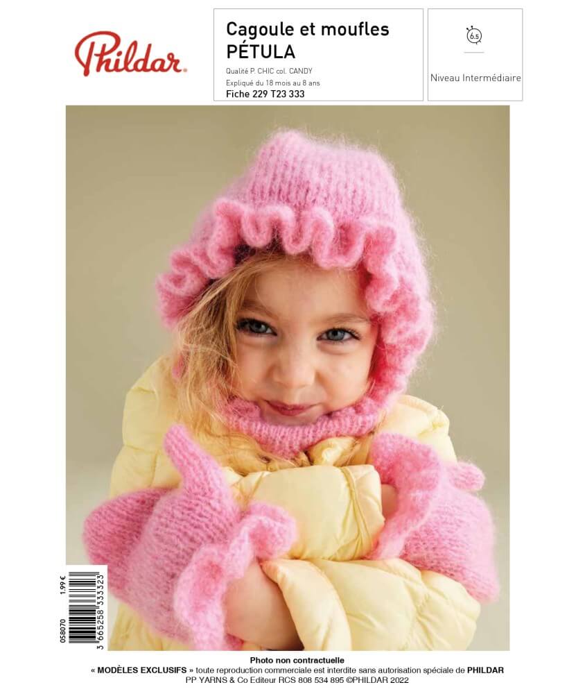 E-MODELE ENFANT - CAGOULET MOUFLE PETULA - PHILDAR