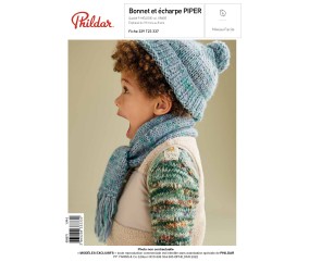 E-MODELE ENFANT - BONNET ET ECHARPE PIPER - PHILDAR