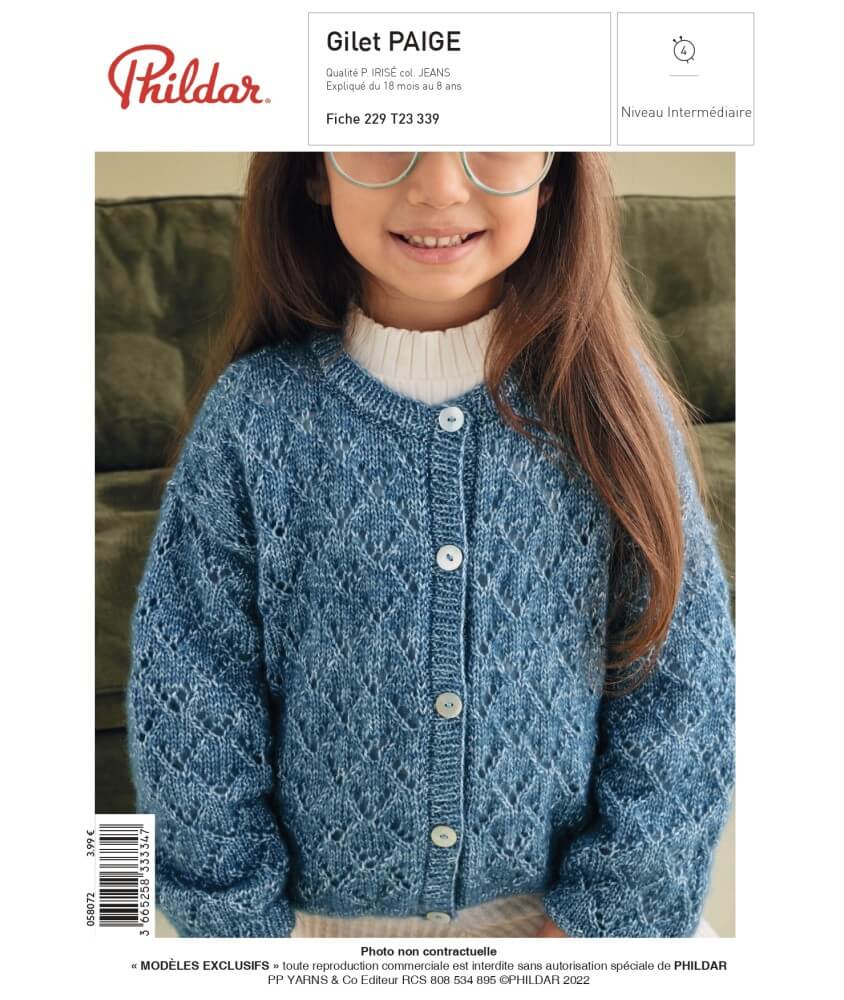 E-MODELE ENFANT - GILET PAIGE - PHILDAR