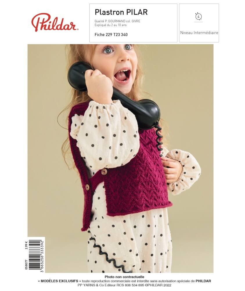 E-MODELE ENFANT - PLASTRON PILAR - PHILDAR