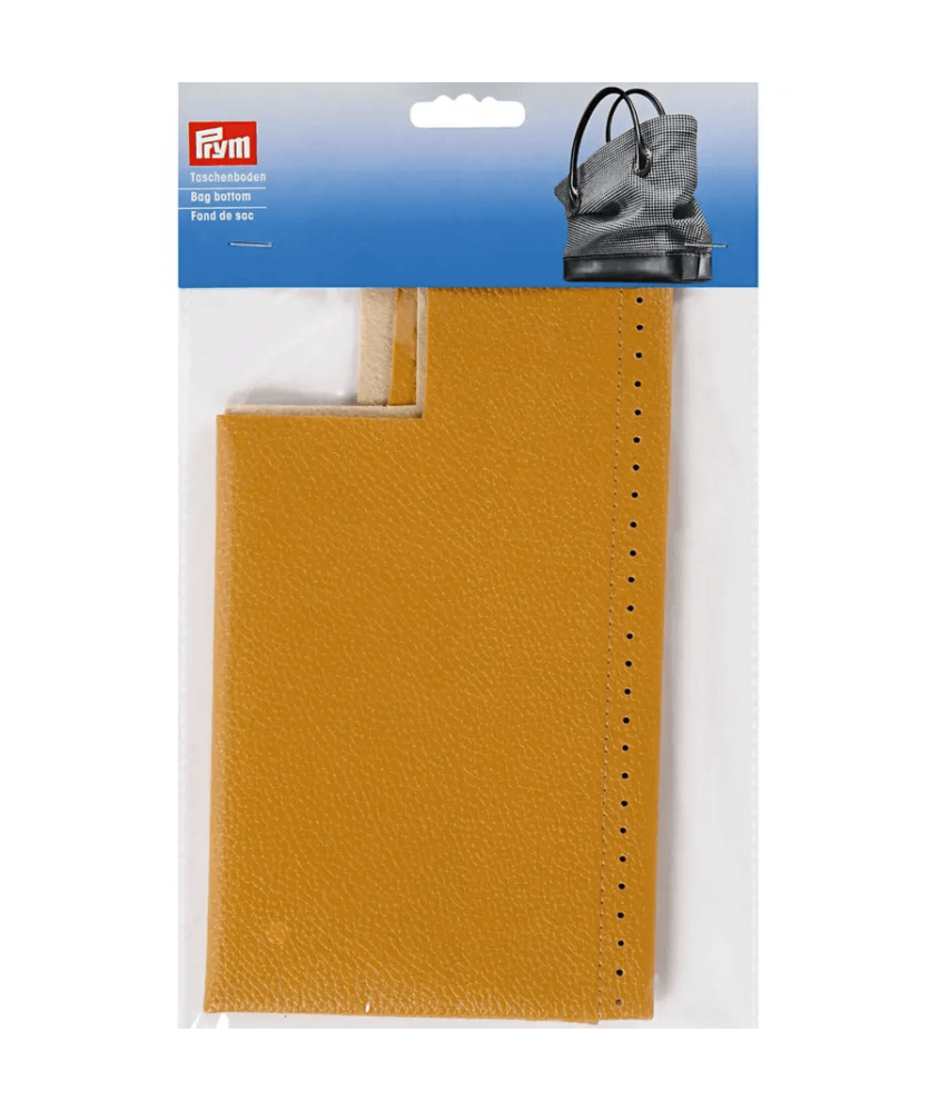 Fond de sac "Caroline" en cuir synthétique de Prym pour des créations uniques - Jaune Moutarde