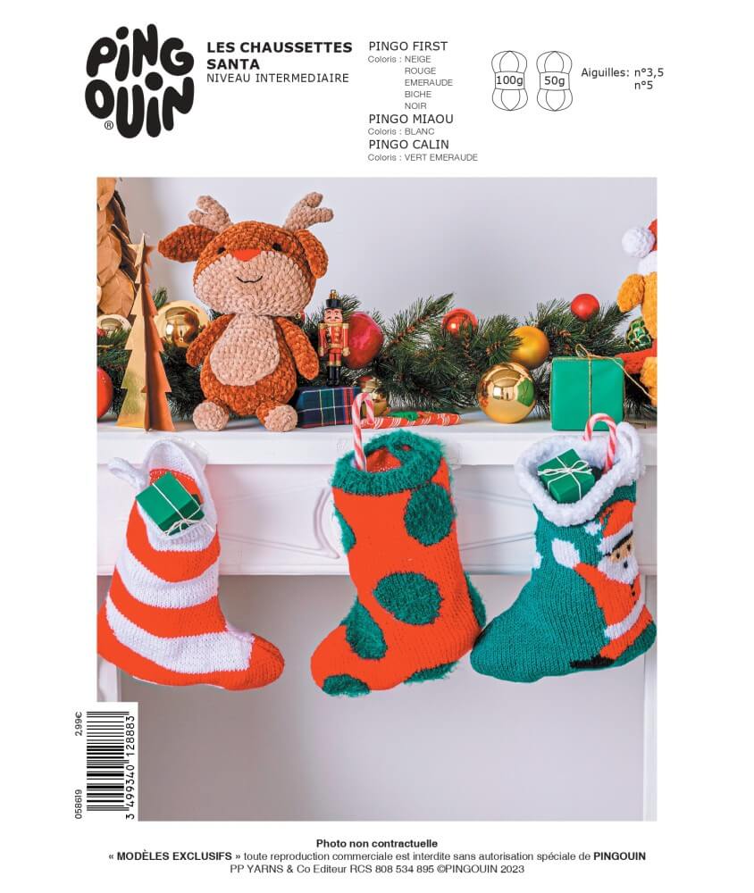 E-MODELE CHAUSSETTES DE NOEL - SANTA - PINGO FIRST - PINGOUIN