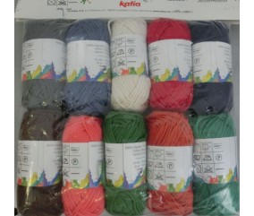 10 mini-pelotes Amigurumi N° 4 couleurs 10 G X 10 - Katia