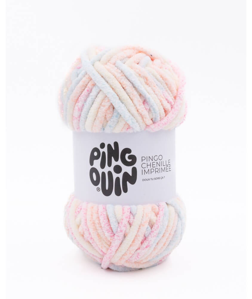 Fil velours 100GR à tricoter PINGO CHENILLE IMPRIMEE - Pingouin - certifié Oeko-Tex