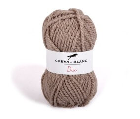 Pelote de laine à tricoter DUO - Cheval Blanc / TWINS - By Oké !