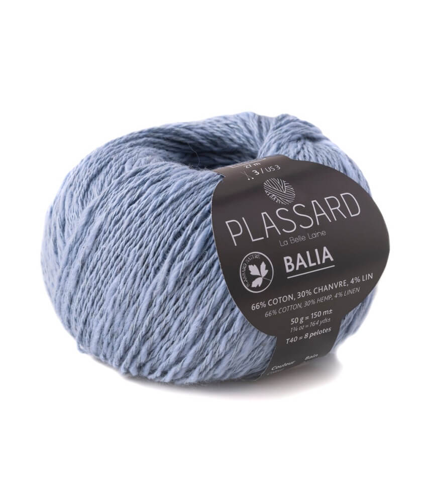 Pelote de coton, chanvre et lin à tricoter BALIA - Plassard