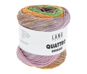 Coton à tricoter et à crocheter QUATTRO DEGRADE - 100GR - Lang Yarns